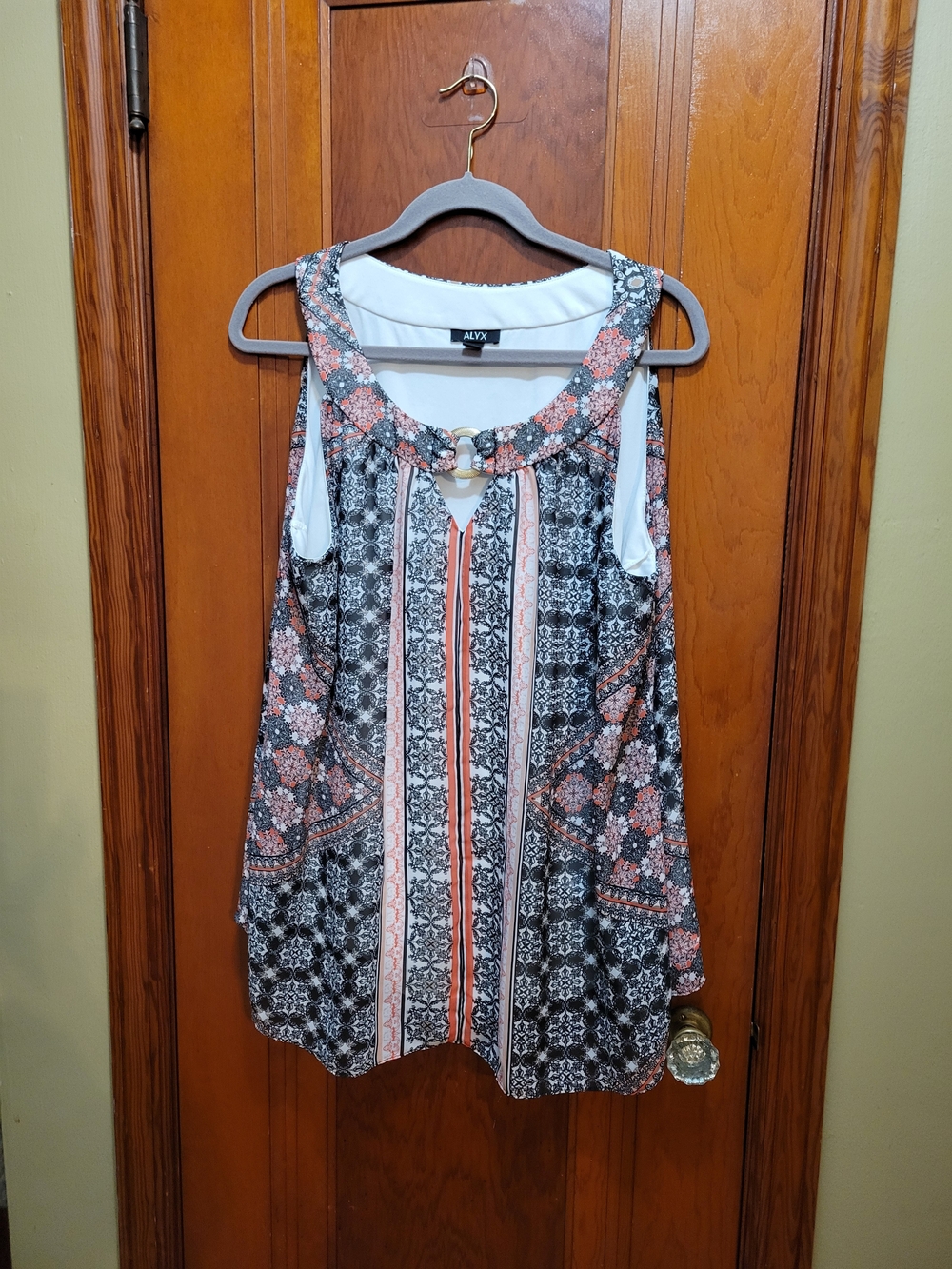 ALYX Geometric Medallion Keyhole Lined Tank Top Size 1X